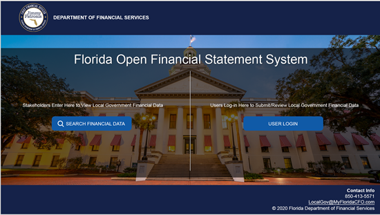 Florida Open Financial Statement System image