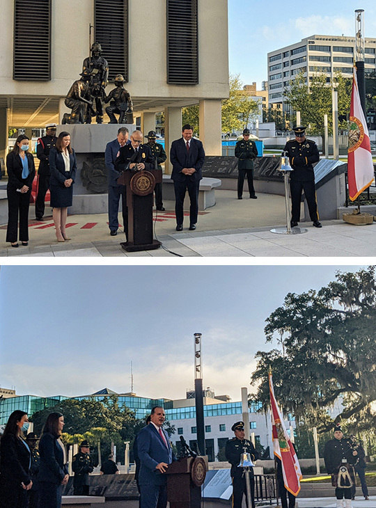 Patronis speaking at Bell ceremony