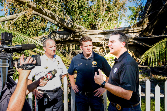 Patronis giving interview in Lee County
