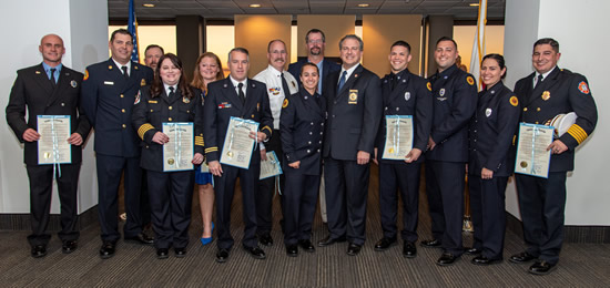 Patronis with Firefighters