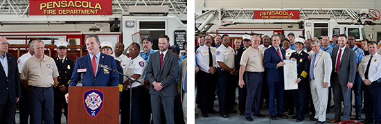 Patronis at Pensacola Fire Dept.