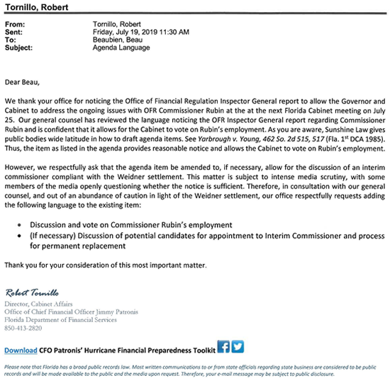 Letter Requesting Update