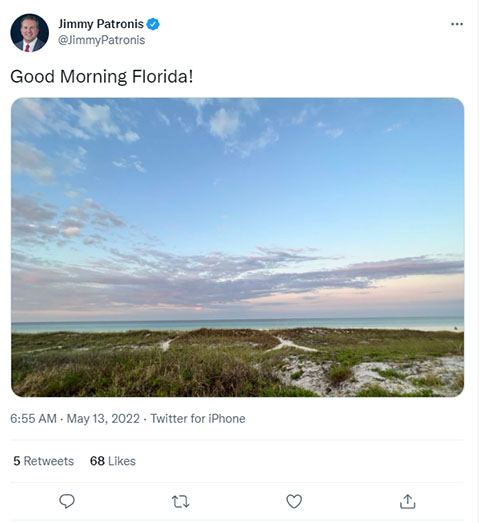 A beautiful screen of Florida's coast