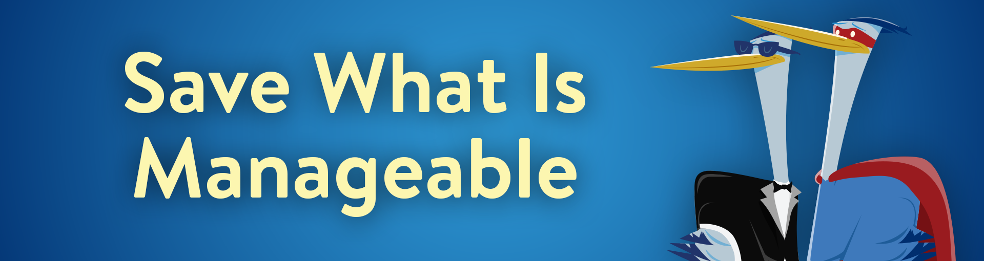 Save What is Manageable Save What is Manageable