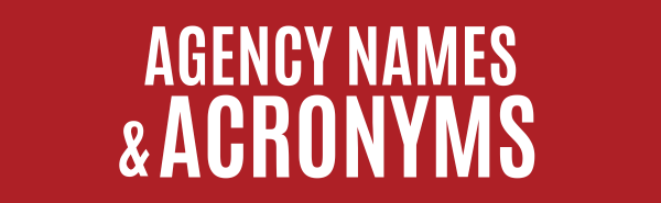 Agency Names & Acronyms