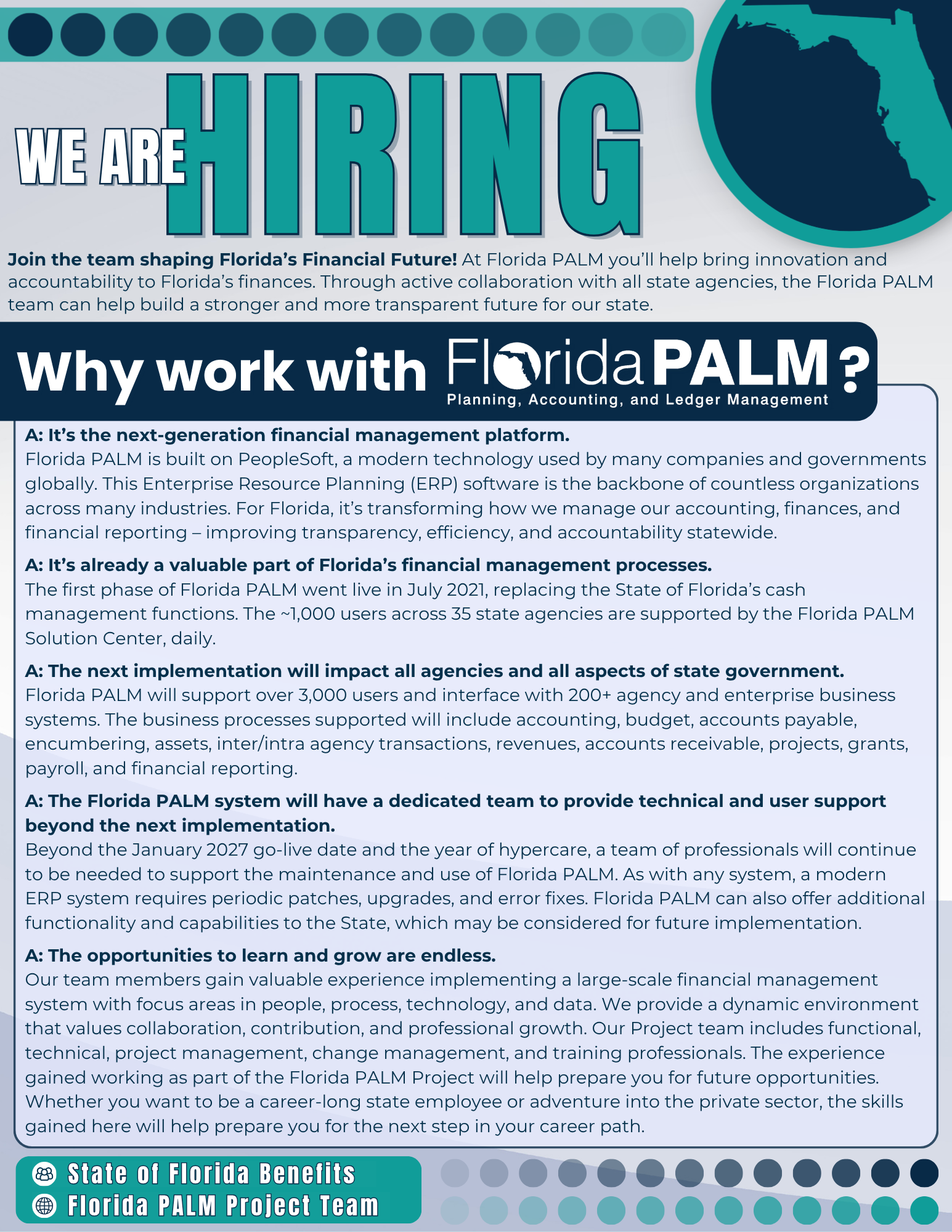 Florida PALM Recruitment Flyer