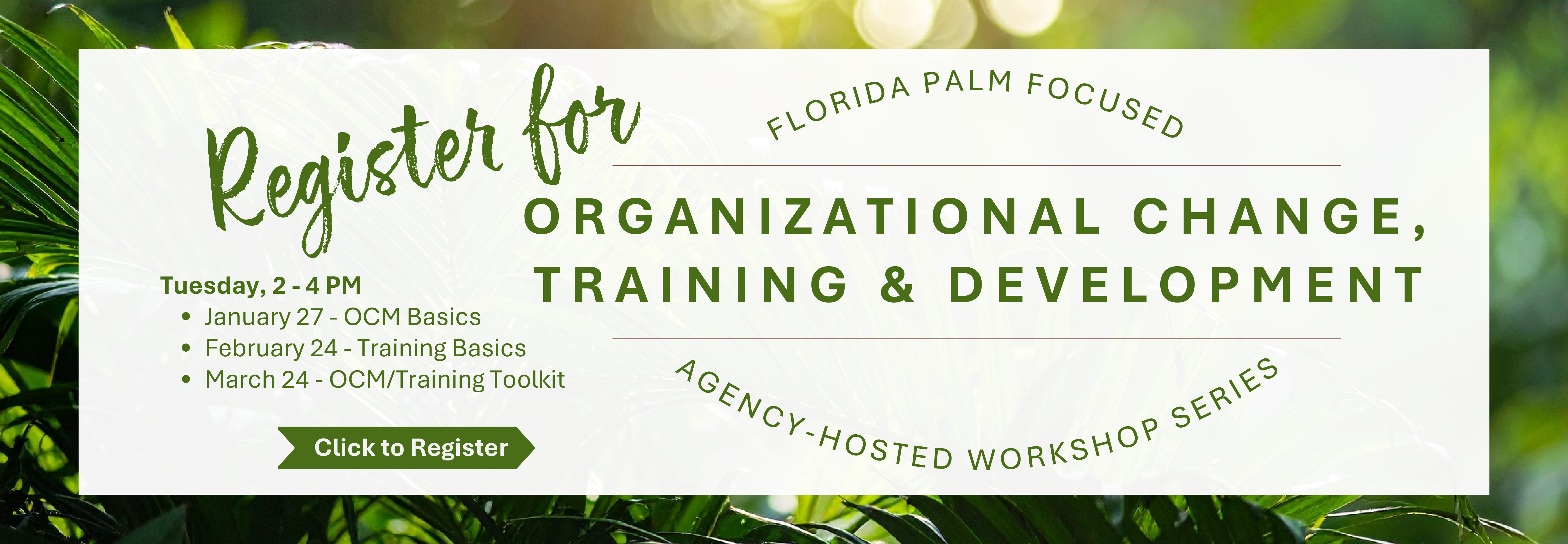 Save the Date: Organizational Change, Training and Development