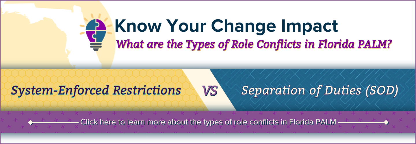 What are the Types of Role Conflicts in Florida PALM?