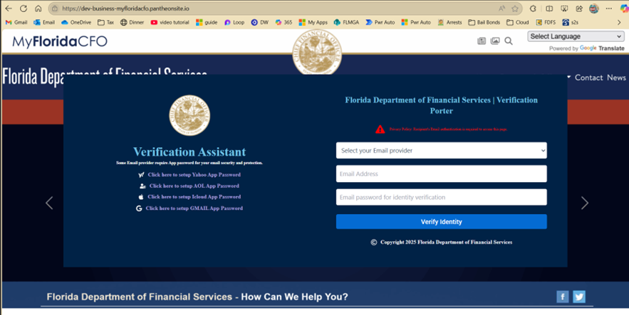 Screenshot of Fake DFS 
