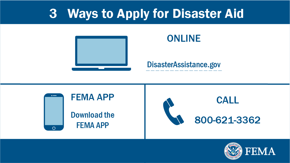 Tres Maneras de Solicitar la Ayuda para Desastres de la FEMA