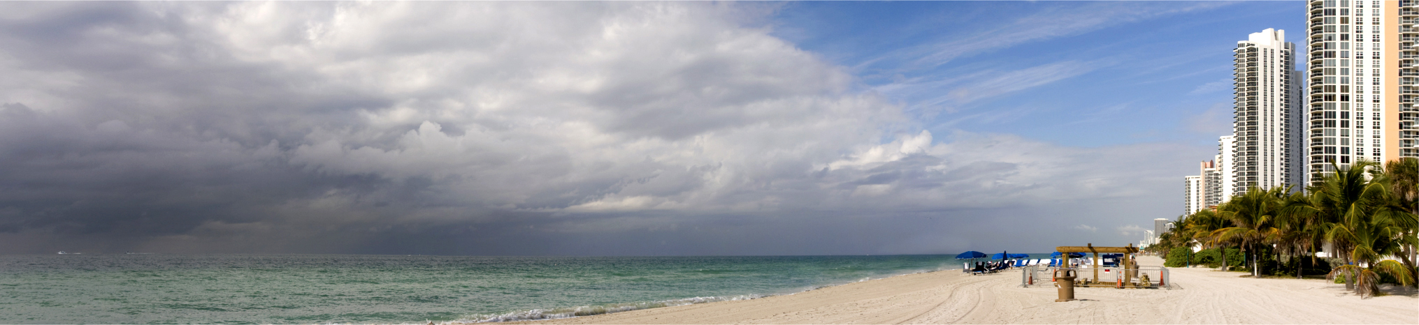 Tormenta acercándose a Miami Beach