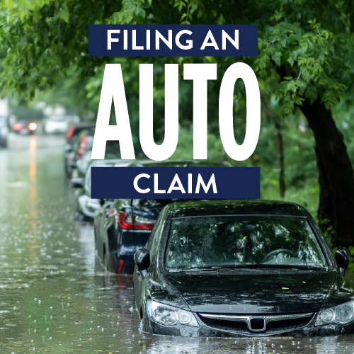 Filing An Auto Claim Guide - Flooded cars in street