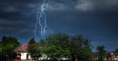 All Perils Deductible Lightning Storm House being struck by lightning during a storm