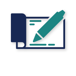 pen and checkbook icon