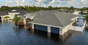 Flooded Houses Flooded neighborhood