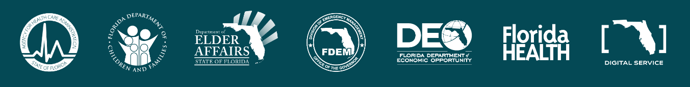 Logos de las Agencias de Unite Florida del Estado de la Florida
