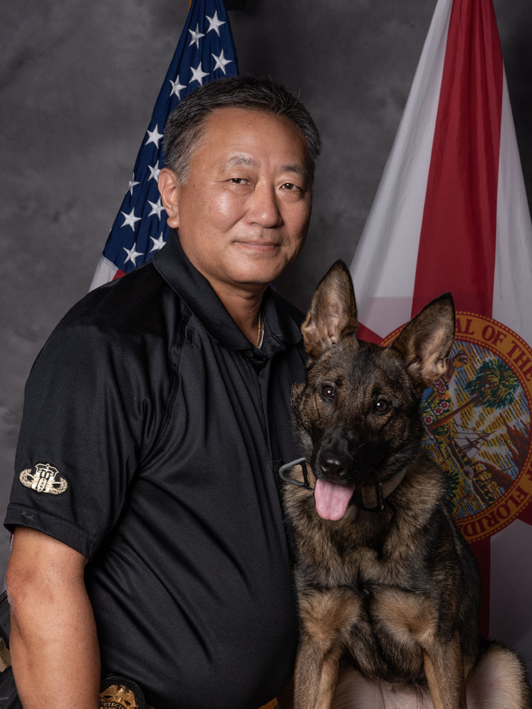 Detective Jon Kim and K9 Pita