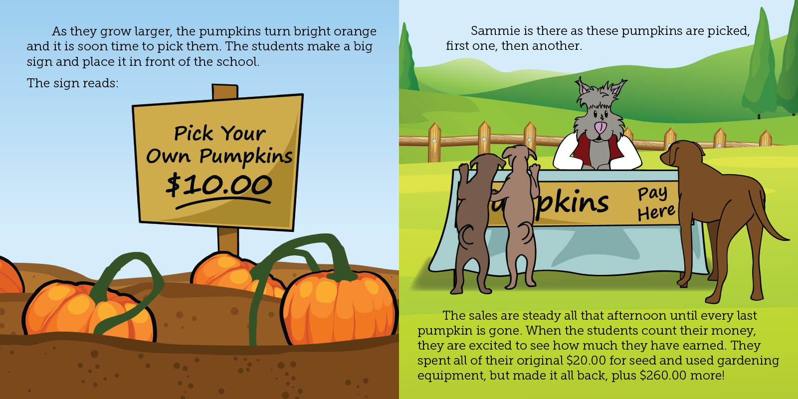 Slide 10 of the Sammie and the Pumpkin Patch E-book