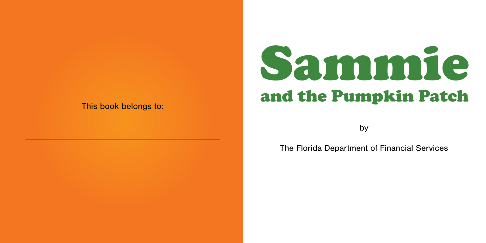 Slide 2 of the Sammie and the Pumpkin Patch E-book