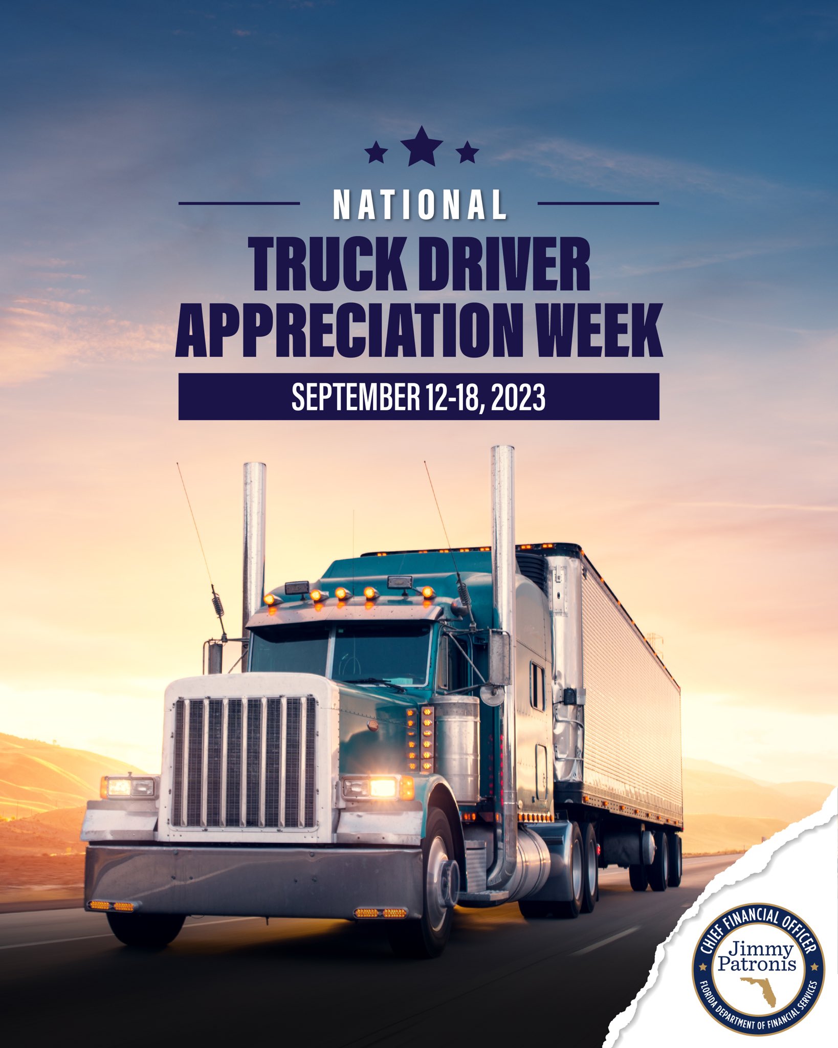 National Truck Driver Appreciation Week, September 12-18, 2023