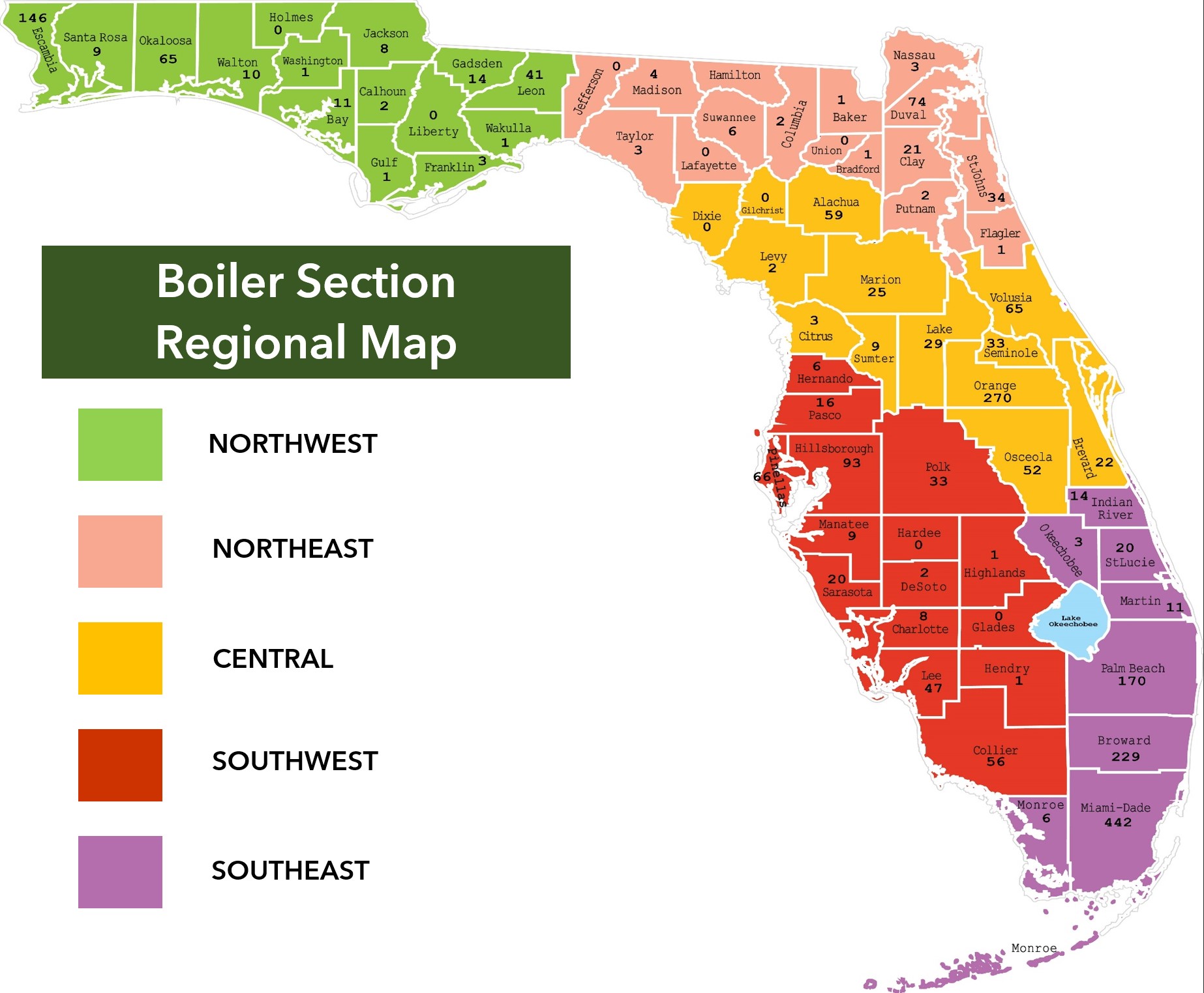 Boiler Regional Map