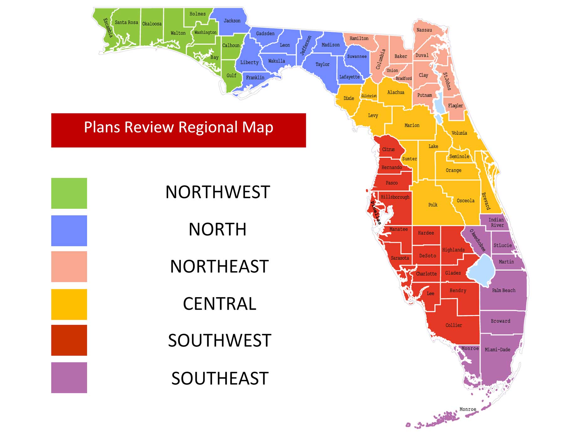 Region Map for Inspections Region Map for Inspections