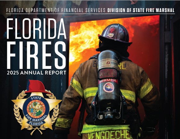 Screenshot 2026-08-24 140037 Cover of 2026 Annual Report with a fireman facing a burning building